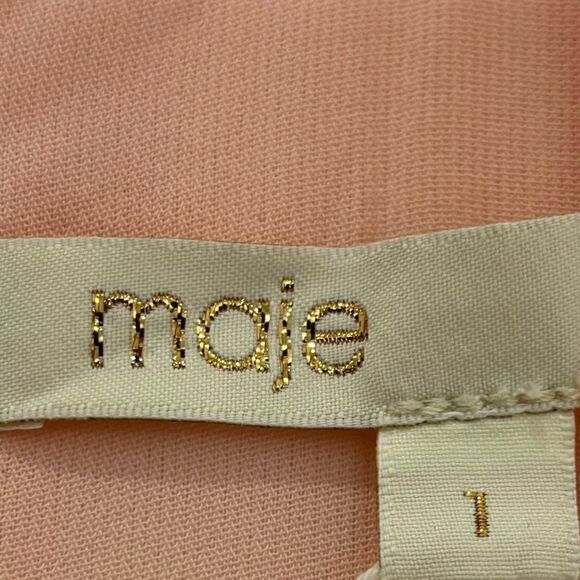 MAJE Rex flared fil coupé gazar mini dress - Picture 8 of 11